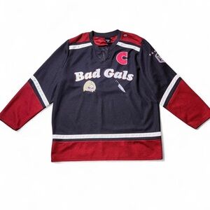 Bad Gals Men's Hockey Jersey - Black and Red